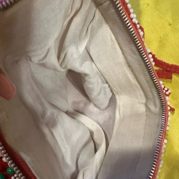 Vintage Beaded Fringe Shoulder Bag Crossbody Red Boho Ethnic Festival Purse HK - Picture 7 of 15